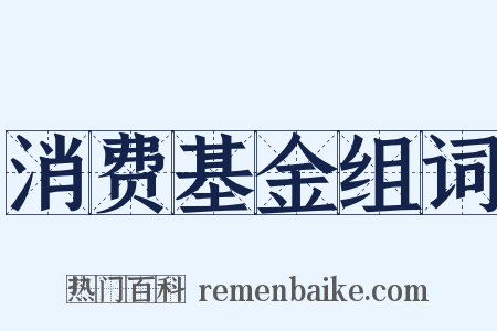 消费基金组词是什么意思的图片